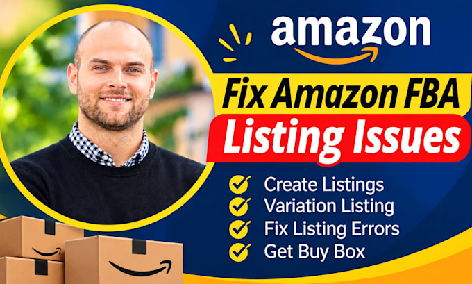 fix amazon fba listing error, listing creation, variation listing, buy box issue