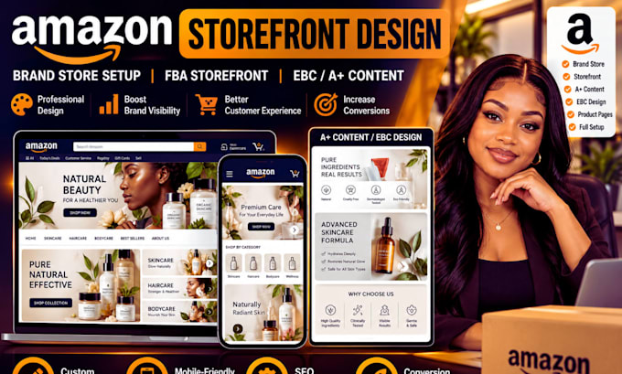 design amazon storefront, setup fba storefront design brand store amazon ebc
