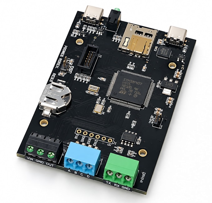 design custom sae j1939 can bus pcb heavy vehicle electronics can controller