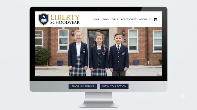 design a professional school uniform website in wordpress
