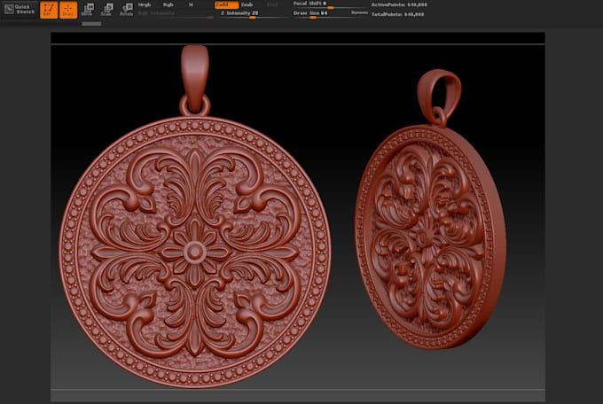 create jewelry designs with zbrush sculpting