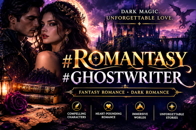 ghostwrite romantasy, fantasy romance and dark romance stories