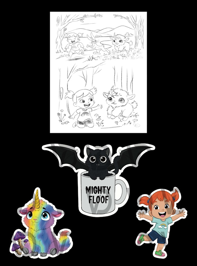 create digital illustrations for your childrens book