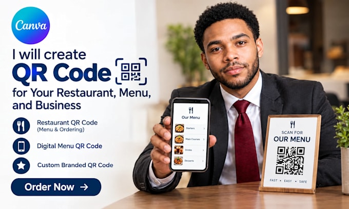 design restaurant qr code digital menu qr code and custom qr code generator
