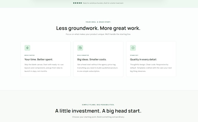 develop a high converting saas landing page using nextjs and tailwind CSS