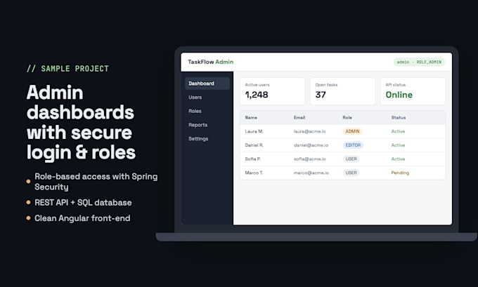 build a secure web app with java spring boot and angular