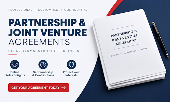 draft professional partnership and joint venture agreements for businesses