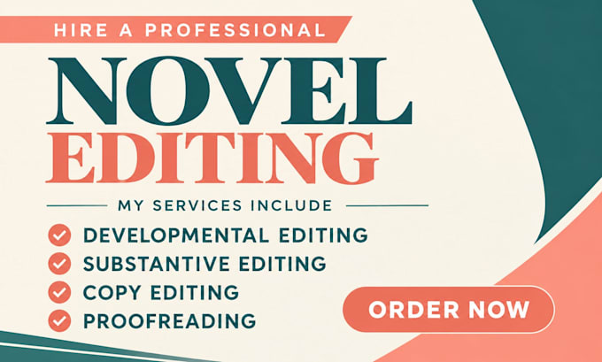 provide a developmental, copy edit, substantive edits, proofread, for your novel