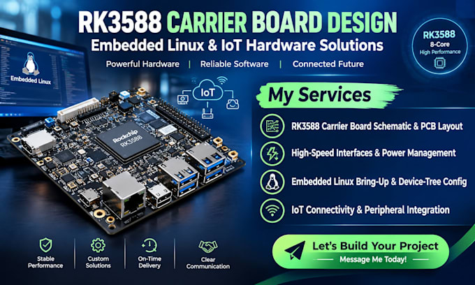 rk3588 carrier board design, embedded linux and iot hardware solutions