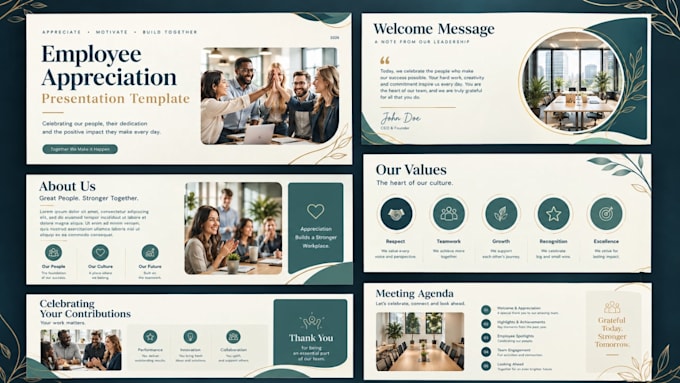 design a professional employee appreciation presentation