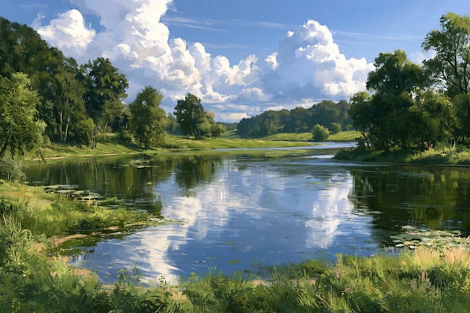 professional vector landscape illustration