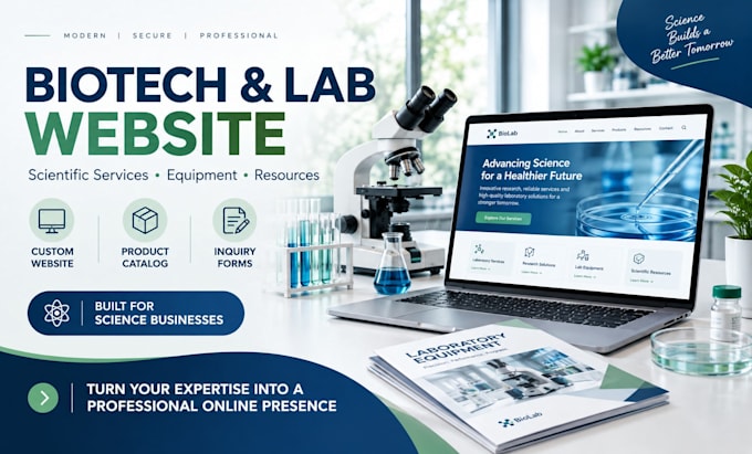 build a biotech website for labs and scientific services