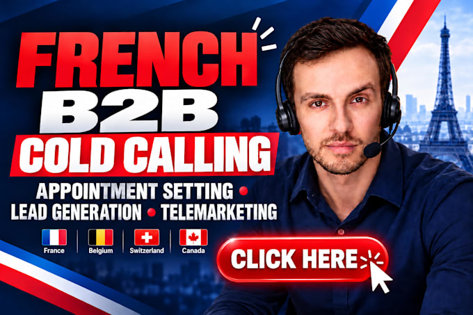 french b2b cold calling appointment setter b2c telemarketing