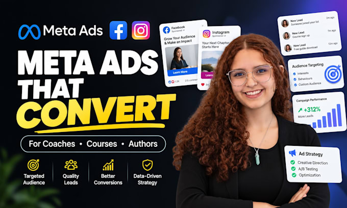 run meta facebook instagram ads for coaches, authors and course creators