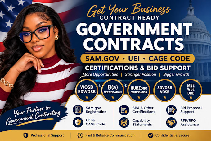 do sam gov registration uei, cage code, sba certifications government contracts