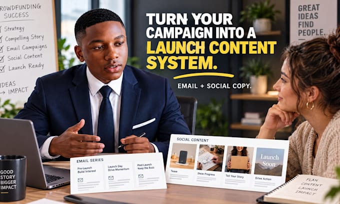 write your crowdfunding launch email and social media campaign
