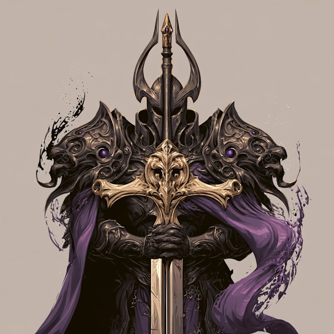 make a fantasy illustration logo