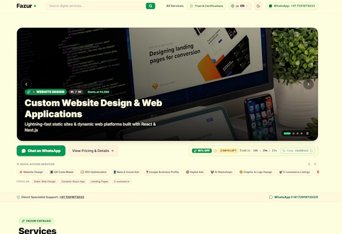 make ai websites for all business