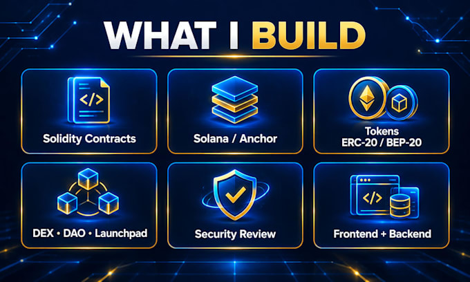 develop and audit solidity and solana smart contracts