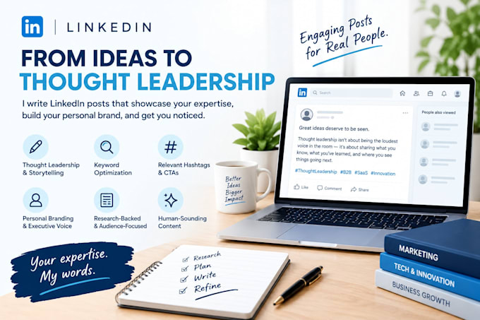 ghostwrite linkedin posts for thought leadership and personal branding