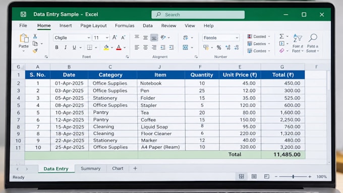 do accounting, bookeeping, tally, data entry, data cleaning, organize excel data