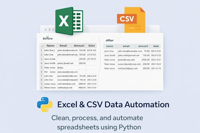 create python automation scripts for files, excel and data tasks
