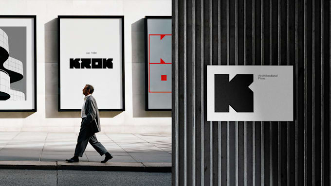 create a modern architectural and geometric logo