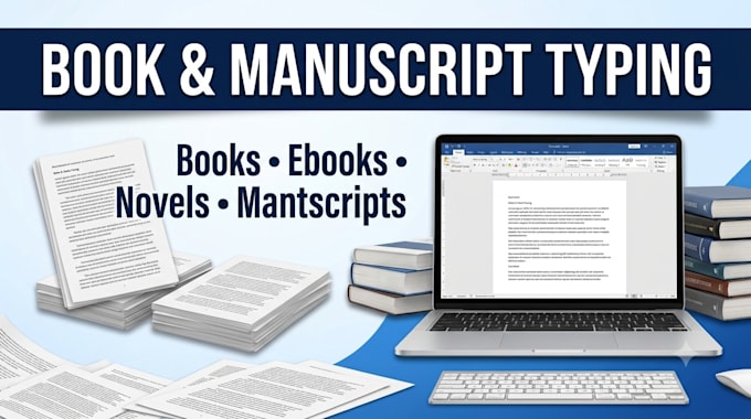 do book typing, ebook typing, editorial and copy typing all the typing services