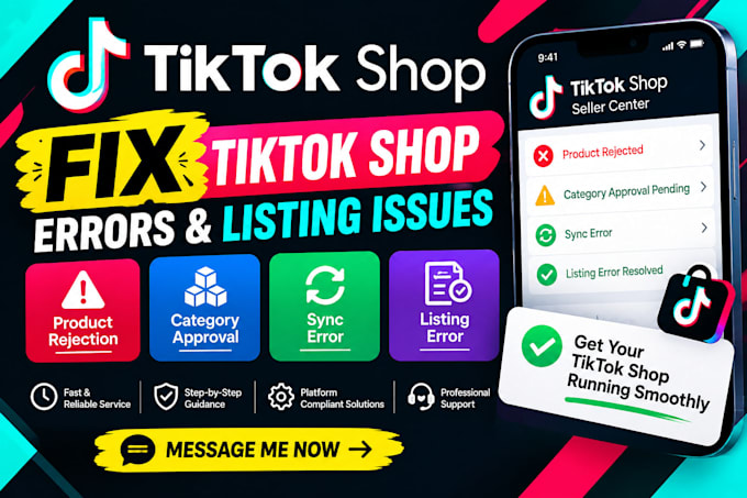 fix tiktok shop error tiktok shop categoty approval product rejection sync error