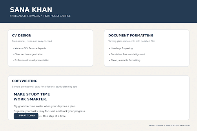 design professional cv, resume