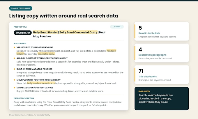 optimize amazon product listings for SEO