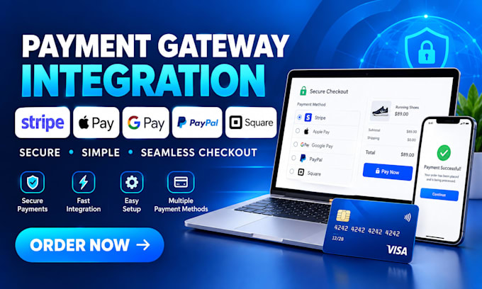 connect payment gateways integrate stripe apple google paypal square