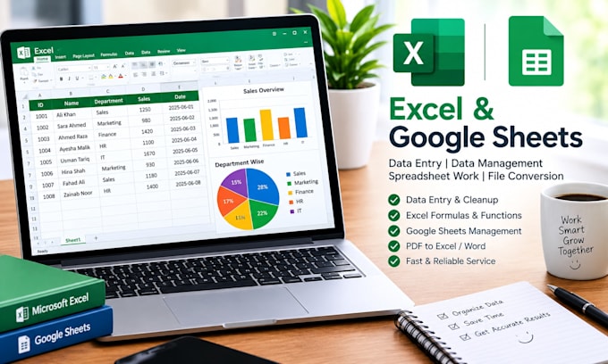 do accurate data entry in excel and word