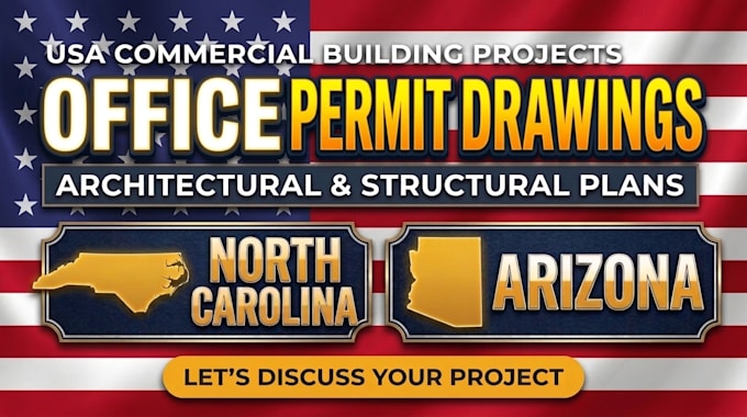 nc arizona office building permit drawing as architect and structural engineer
