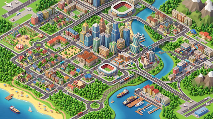 design custom city vector maps, street maps and neighborhood maps