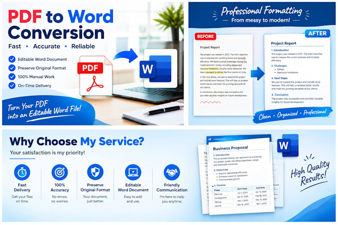 convert PDF to word and format documents
