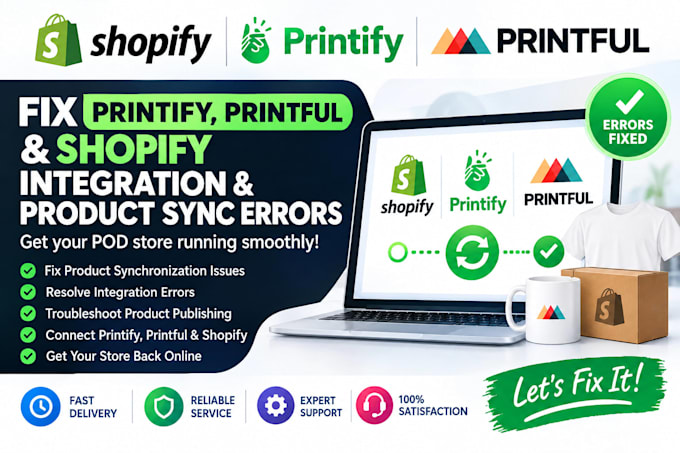 fix printify printful troubleshooting product synchronization integration error