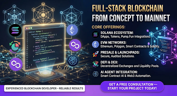 be solana web3 dapp developer for evm, dex, defi, pump fun, presale and staking