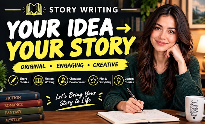 ghostwrite your fiction story, book or novel outline