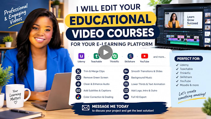 educational video courses for the elearning platform