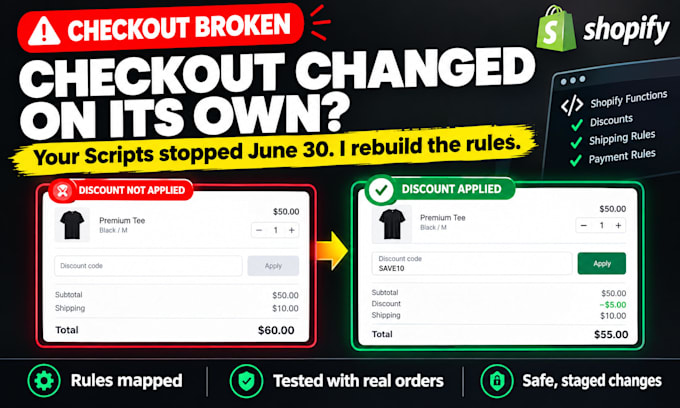fix shopify discounts and shipping rules broken after scripts ended