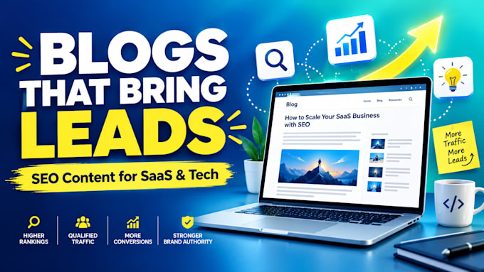 write SEO optimized b2b saas and tech blog posts that attract leads