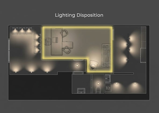 design the lighting layout for a room in 48 hours