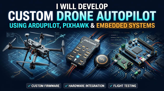 develop custom drone autopilot using ardupilot, pixhawk and embedded system