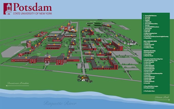 create custom campus maps, school maps and vector wayfinding map designs