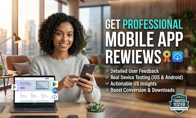 review your website, mobile app, and provide app usability feedback