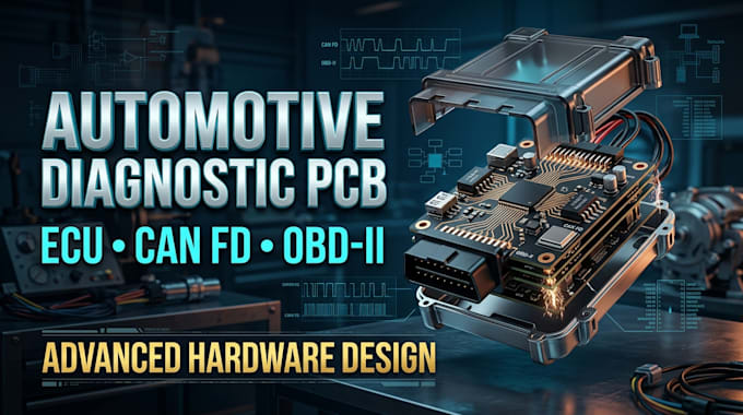 develop automotive diagnostic pcb, ecu communication and can fd hardware