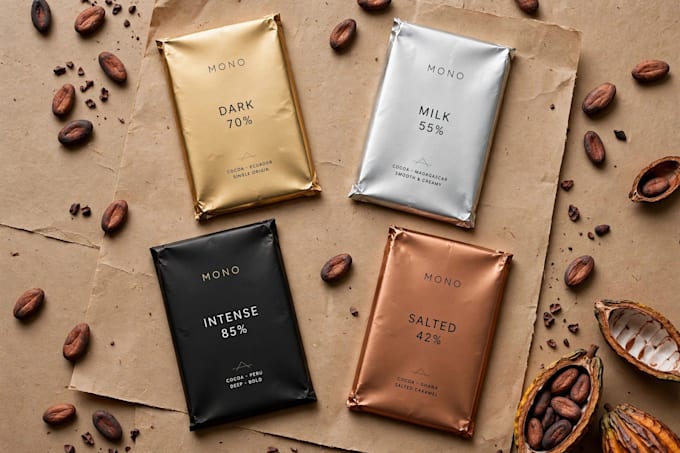 design premium chocolate box packaging and label design