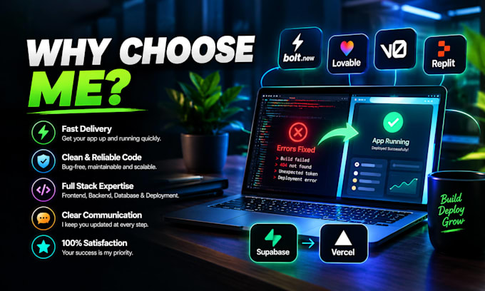 fix bolt new and lovable bugs connect supabase and deploy to vercel