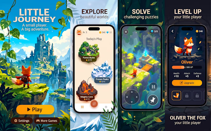 design app screenshots for play store and app store